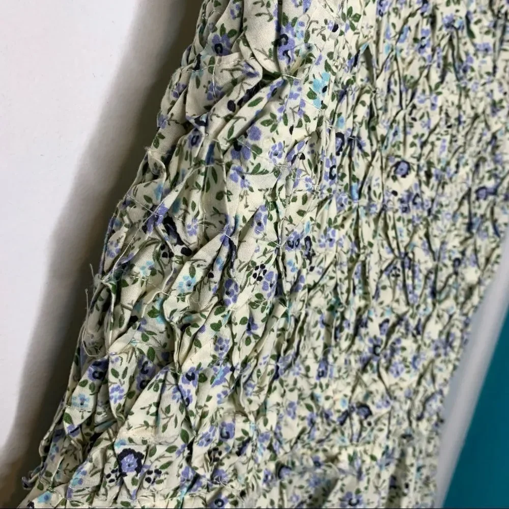Free people petunia mini dress tea combo small floral print - Picture 4 of 7